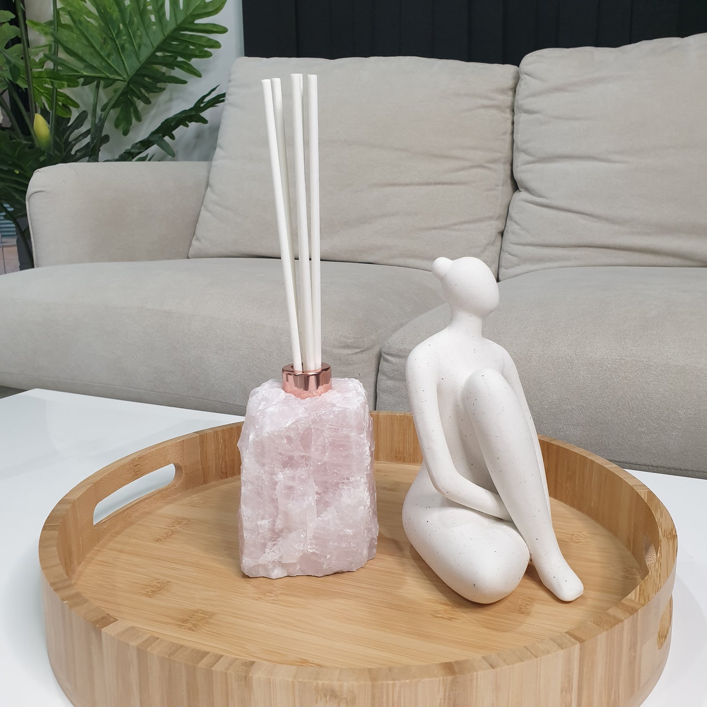 Rose Quartz Crystal Reed Diffuser