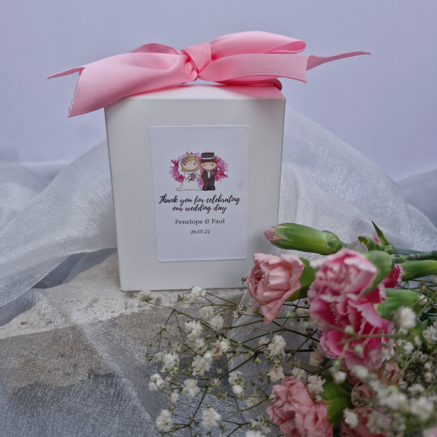Wedding Favour Boxed Glass Candle