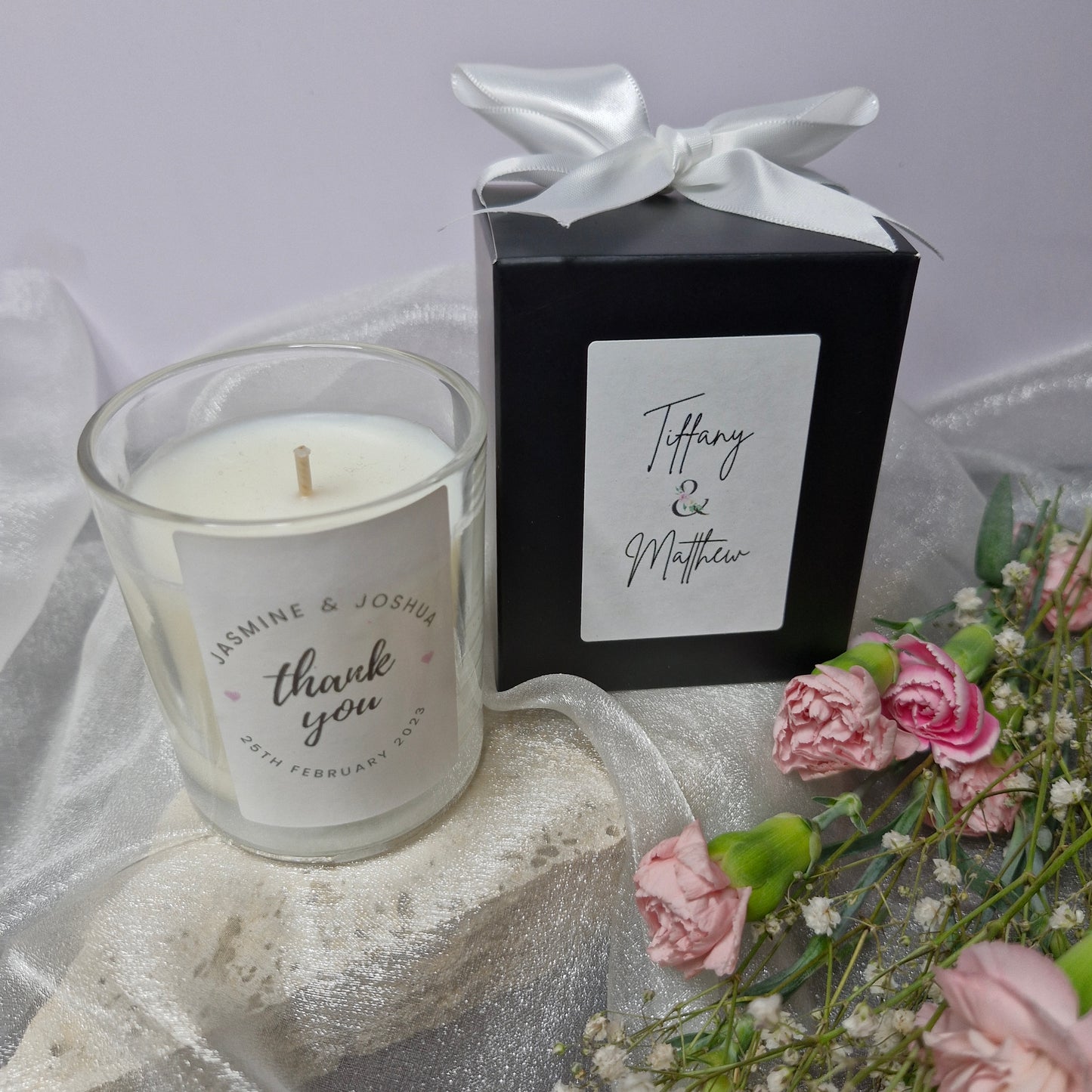 Wedding Favour Boxed Glass Candle